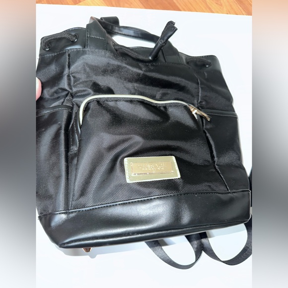 Versace Handbags - Versace Perfume Black and Gold Backpack